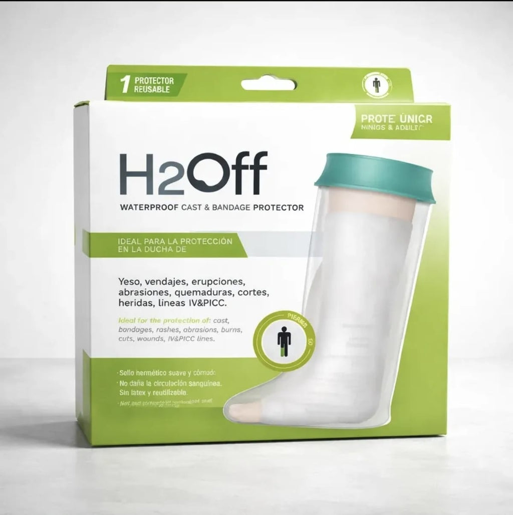 H2Off Protector Impermeable para Pierna y Pie | Ducha sin preocupaciones